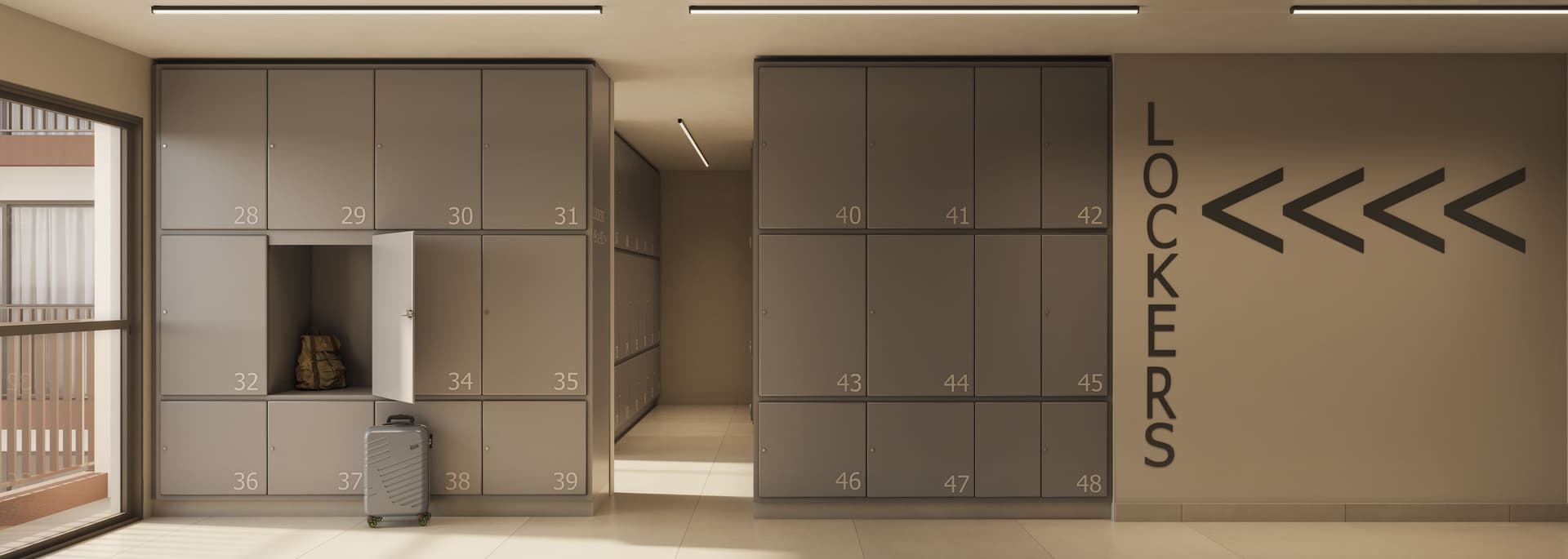 Lockers compartilhados