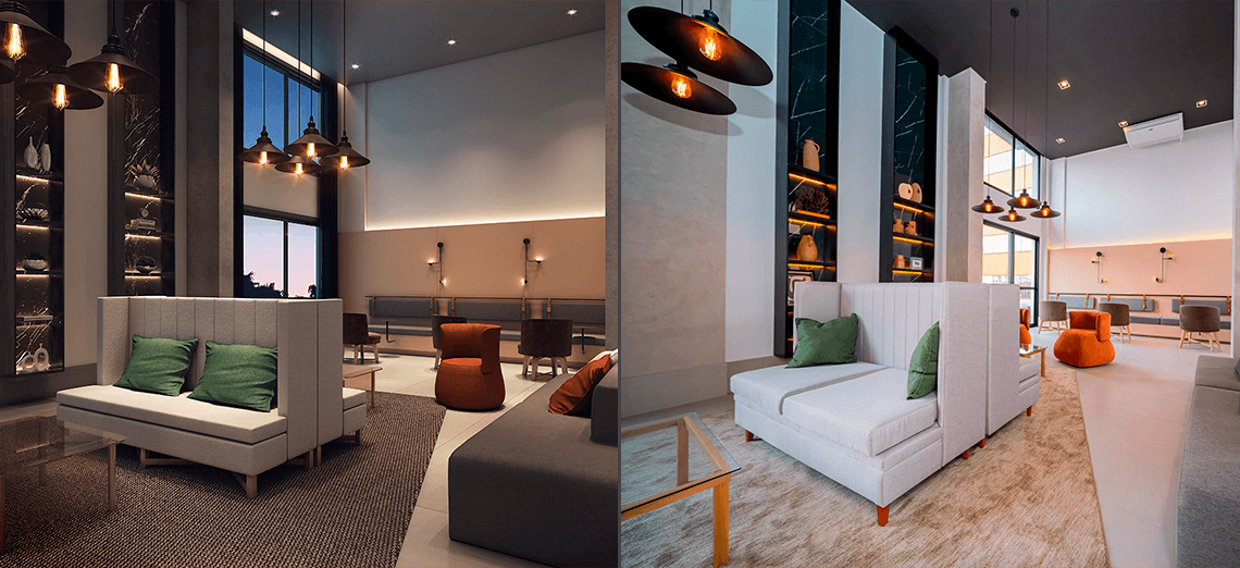 Perspectiva X Realidade do coworking do Today Pinheiros