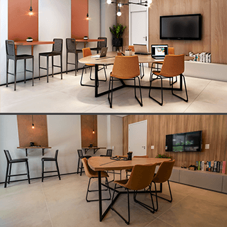 Perspectiva X Realidade do coworking do Today Brigadeiro