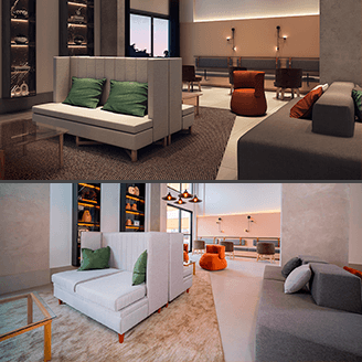 Perspectiva X Realidade do coworking do Today Pinheiros