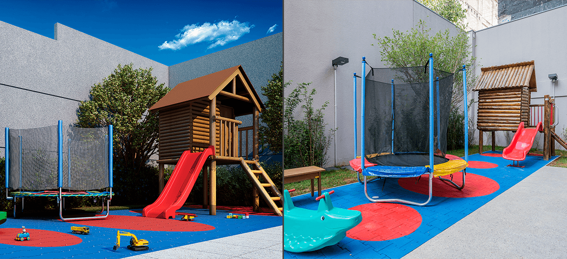 Perspectiva X Realidade do playground do Today Brigadeiro