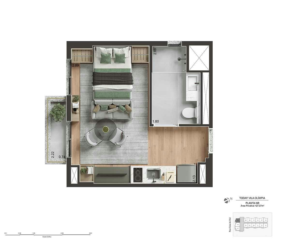 Apartamento NR/Flat - 27m² - Final 03